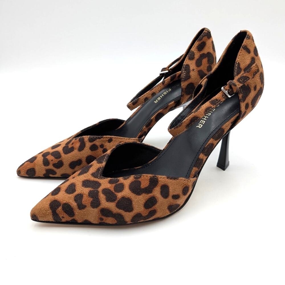 Marc Fisher Haben Pointed Toe Heel Pumps Women's Leopard Size US8M EU38.5